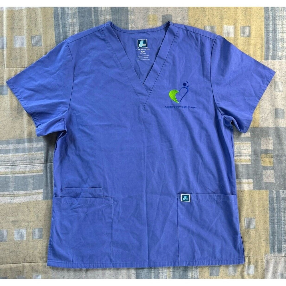 Adar Women's Blue Medical Care Health Career Scrub Sz Medium